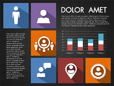 Presentasi Desain Datar Dengan Data Driven Charts, Slide 10, 02956, Templat Presentasi — PoweredTemplate.com