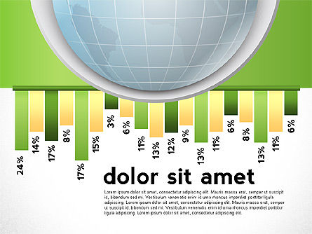 Modèle de présentation vert avec infographie, Diapositive 4, 02957, Modèles de présentations — PoweredTemplate.com