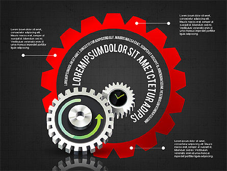 Concept des étapes de processus métier, Diapositive 15, 02962, Schémas de procédés — PoweredTemplate.com