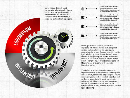 Concept des étapes de processus métier, Diapositive 4, 02962, Schémas de procédés — PoweredTemplate.com