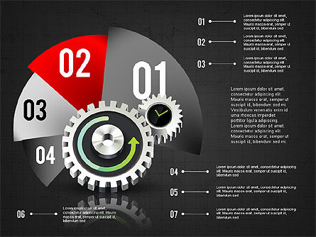 ビジネスプロセスステージのコンセプト, スライド 9, 02962, プロセス図 — PoweredTemplate.com