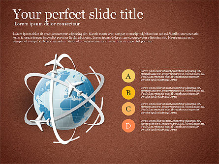Travel infographics template, Dia 7, 02963, Infographics — PoweredTemplate.com