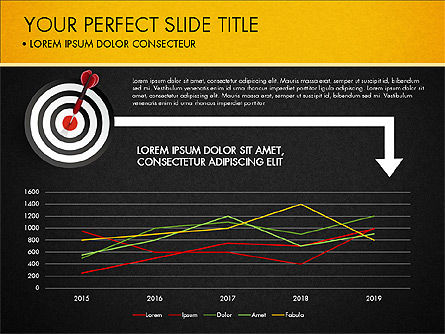 Rapporto di affari di diapositive con l'obiettivo, Slide 12, 02965, Diagrammi e Grafici con Dati — PoweredTemplate.com