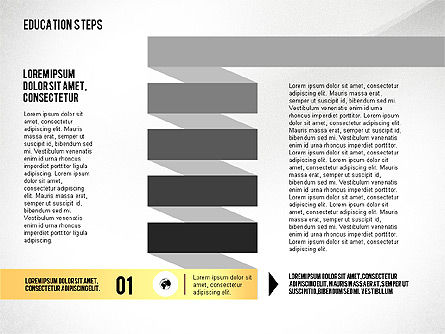 교육 단계, 슬라이드 2, 02966, 교육 차트 및 도표 — PoweredTemplate.com