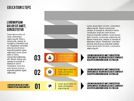 Pasos de Educación, Diapositiva 4, 02966, Diagramas y gráficos educativos — PoweredTemplate.com