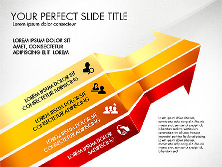方向和选项, PowerPoint模板, 02967, 流程图 — PoweredTemplate.com