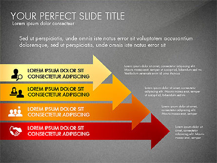 Petunjuk Dan Pilihan, Slide 14, 02967, Diagram Proses — PoweredTemplate.com