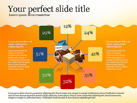Nutrisi Dalam Infografis Makanan, Slide 11, 02973, Infografis — PoweredTemplate.com