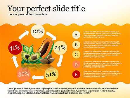 식품 infographics의 영양소, 슬라이드 12, 02973, 인포메이션 그래픽 — PoweredTemplate.com
