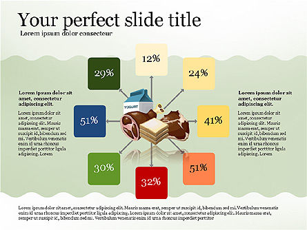 식품 infographics의 영양소, 슬라이드 3, 02973, 인포메이션 그래픽 — PoweredTemplate.com