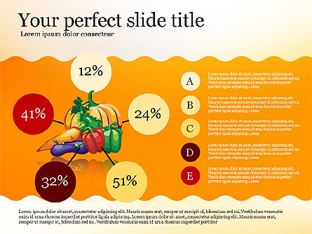 Nutrisi Dalam Infografis Makanan, Slide 9, 02973, Infografis — PoweredTemplate.com
