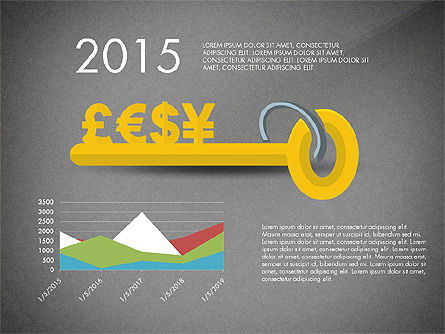 La clé des finances, Diapositive 9, 02974, Schémas d'étapes — PoweredTemplate.com