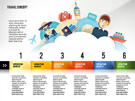Infografica di viaggio modello di presentazione, Slide 10, 02975, Modelli Presentazione — PoweredTemplate.com
