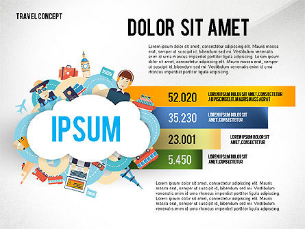 Plantilla de presentación de Infographics de viajes, Diapositiva 14, 02975, Plantillas de presentación — PoweredTemplate.com