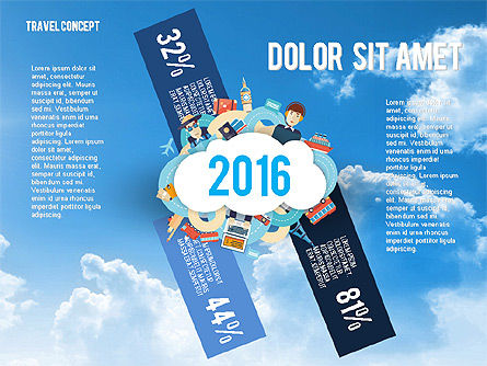 Plantilla de presentación de Infographics de viajes, Diapositiva 3, 02975, Plantillas de presentación — PoweredTemplate.com