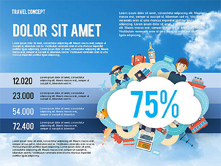 Template Presentasi Infografis Perjalanan, Slide 4, 02975, Templat Presentasi — PoweredTemplate.com
