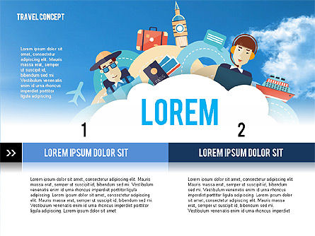 Travel infographics presentatiesjabloon, Dia 5, 02975, Presentatie Templates — PoweredTemplate.com