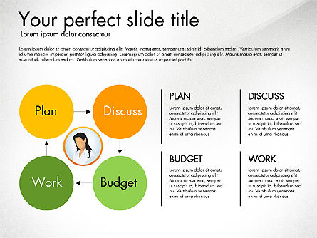 Work Plan Discussion Diagram, Slide 2, 02977, Business Models — PoweredTemplate.com