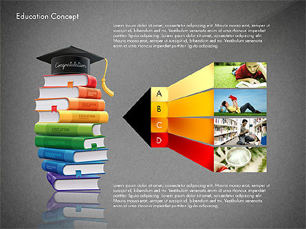 Infografía de Educación Plantilla, Diapositiva 11, 02979, Diagramas y gráficos educativos — PoweredTemplate.com