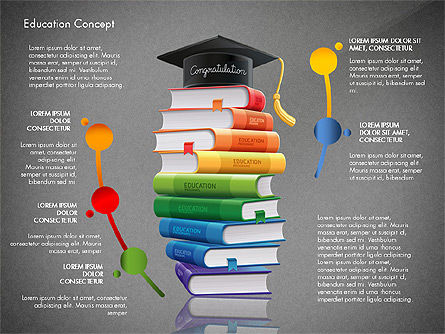 Infografía de Educación Plantilla, Diapositiva 13, 02979, Diagramas y gráficos educativos — PoweredTemplate.com