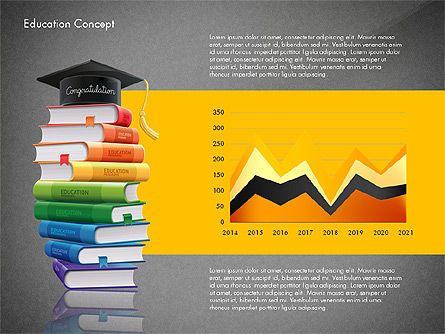 Infografía de Educación Plantilla, Diapositiva 14, 02979, Diagramas y gráficos educativos — PoweredTemplate.com