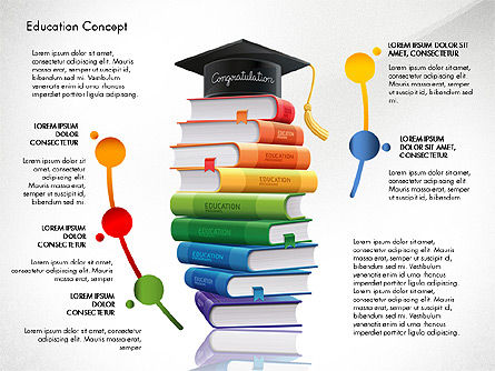 교육 infographics 템플릿, 슬라이드 5, 02979, 교육 차트 및 도표 — PoweredTemplate.com