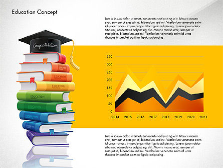 Infografía de Educación Plantilla, Diapositiva 6, 02979, Diagramas y gráficos educativos — PoweredTemplate.com