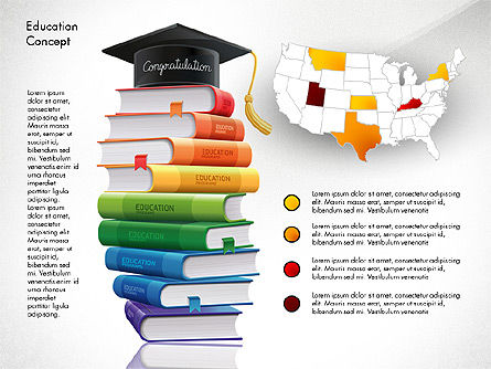 Education Infographics Template, Slide 7, 02979, Education Charts and Diagrams — PoweredTemplate.com
