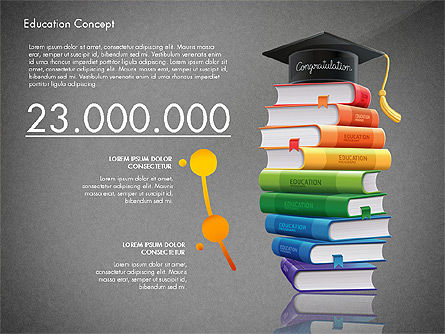 Infografía de Educación Plantilla, Diapositiva 9, 02979, Diagramas y gráficos educativos — PoweredTemplate.com