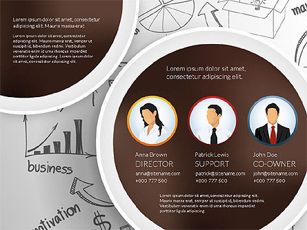 Dati guidato risultati aziendali concetto, Modello PowerPoint, 02983, Diagrammi e Grafici con Dati — PoweredTemplate.com