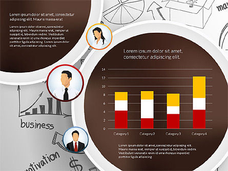 Concepto de resultados de la compañía impulsada por datos, Diapositiva 3, 02983, Diagramas basados en datos — PoweredTemplate.com