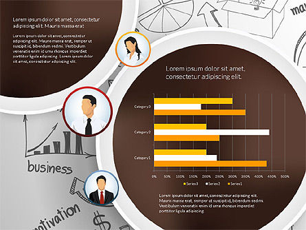 Concepto de resultados de la compañía impulsada por datos, Diapositiva 5, 02983, Diagramas basados en datos — PoweredTemplate.com