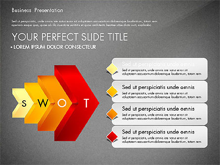 Swot analyseproces diagram toolbox, Dia 13, 02986, Businessmodellen — PoweredTemplate.com