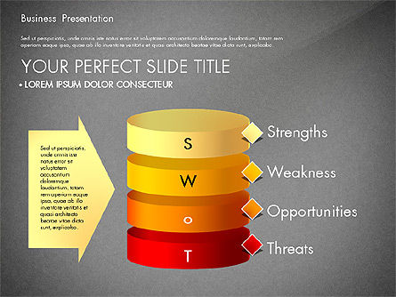 Swot analyseproces diagram toolbox, Dia 14, 02986, Businessmodellen — PoweredTemplate.com