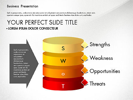Swot analyseproces diagram toolbox, Dia 6, 02986, Businessmodellen — PoweredTemplate.com