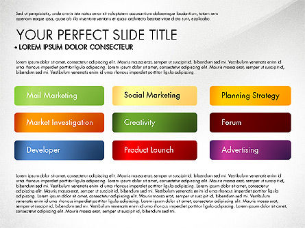 Marketing schema concept, Modello PowerPoint, 02988, Modelli di lavoro — PoweredTemplate.com