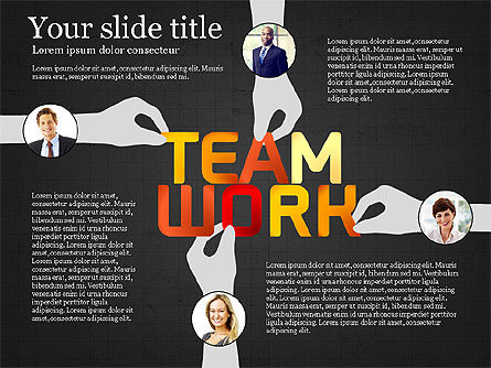 Teamwork presentatiesjabloon, Dia 9, 02991, Presentatie Templates — PoweredTemplate.com