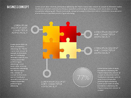 Puzzle Pieces and Connections, Slide 11, 02993, Puzzle Diagrams — PoweredTemplate.com