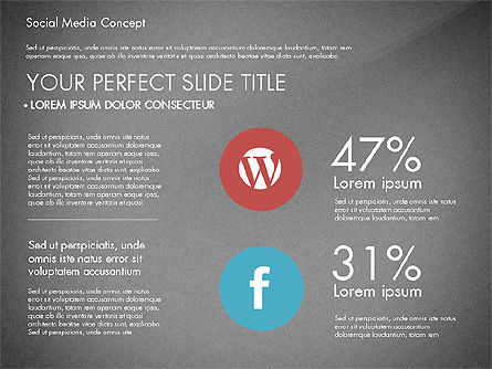 Social Media Concept Presentation Template, Slide 13, 02994, Presentation Templates — PoweredTemplate.com