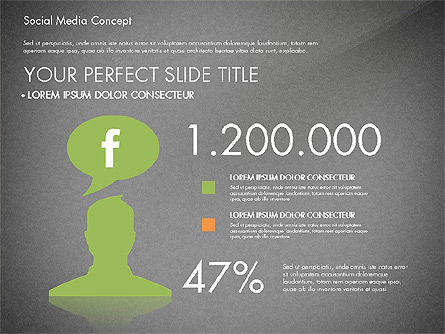 Modelo de apresentação do conceito de mídia social, Deslizar 14, 02994, Modelos de Apresentação — PoweredTemplate.com