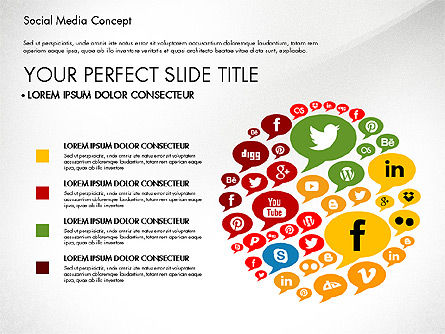 Social Media Concept Presentation Template, Slide 7, 02994, Presentation Templates — PoweredTemplate.com