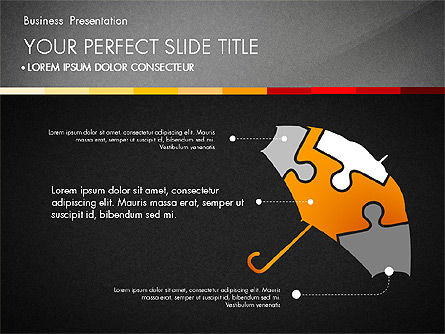Presentasi Dengan Ikon Siluet Dan Teka-teki, Slide 10, 02998, Templat Presentasi — PoweredTemplate.com