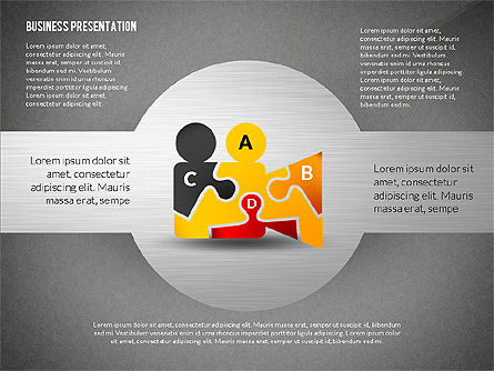Potongan Teka-teki Gambar Diatur Dalam Bentuk, Slide 11, 03000, Diagram Puzzle — PoweredTemplate.com