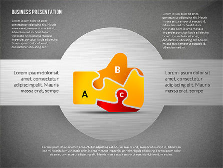 Potongan Teka-teki Gambar Diatur Dalam Bentuk, Slide 12, 03000, Diagram Puzzle — PoweredTemplate.com