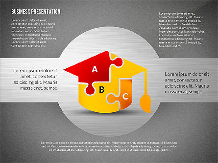 Potongan Teka-teki Gambar Diatur Dalam Bentuk, Slide 9, 03000, Diagram Puzzle — PoweredTemplate.com