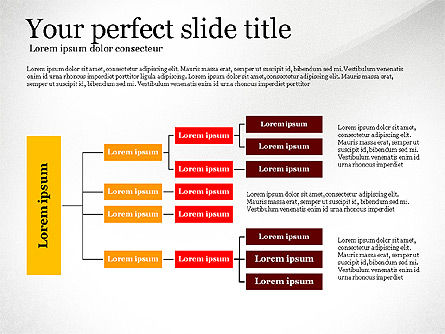 Diagrama de jerarquía, Plantilla de PowerPoint, 03008, Organigramas — PoweredTemplate.com