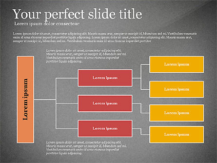 Diagramme hiérarchique, Diapositive 13, 03008, Graphiques organisationnels — PoweredTemplate.com