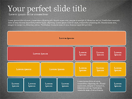 Hierarchy Diagram, Slide 14, 03008, Organizational Charts — PoweredTemplate.com