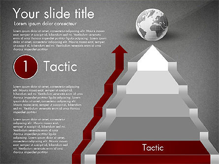 전략적인 계단, 슬라이드 11, 03009, 단계 도표 — PoweredTemplate.com