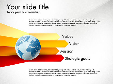 전략적인 계단, 슬라이드 8, 03009, 단계 도표 — PoweredTemplate.com